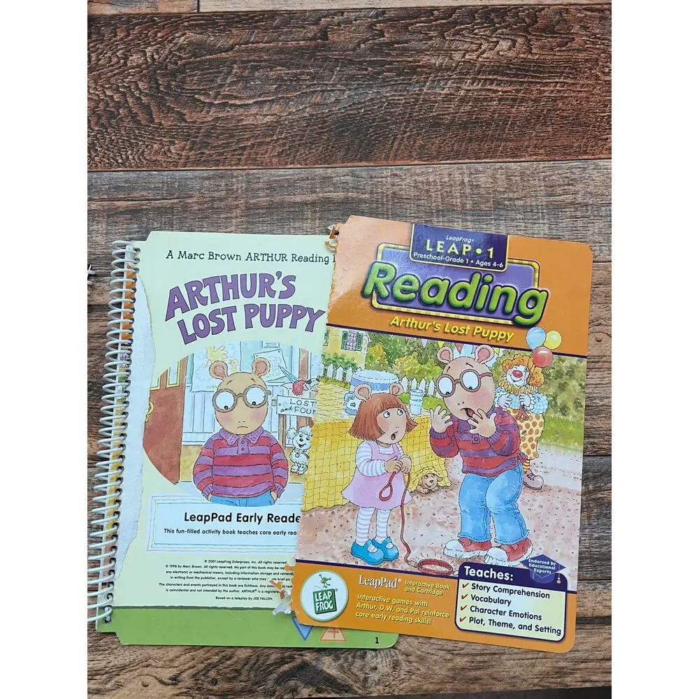 Leapfrog Leap Pad 4 Books and 3 Cartridges Toy Story Batman Reading Learning